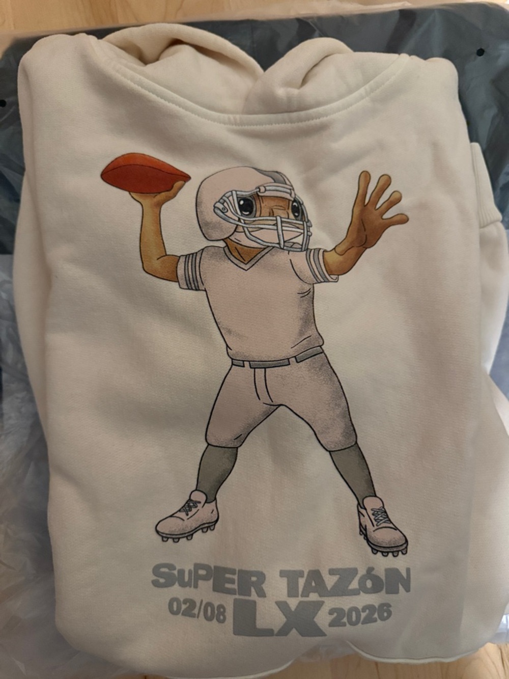 Bad Bunny x Super Tazón Off-White Concho Hoodie - Picture 3 of 5